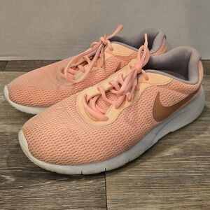 Nike Tanjun Girls‎ Peach Pink Rose Running Shoes 818384-607